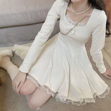 Korean Fashion Knitted Lace Dress