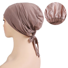 double-layer satin jersey turban sleep cap