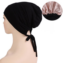 double-layer satin jersey turban sleep cap