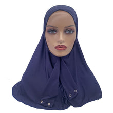 Hijab with Snap Fastener