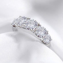 Smyoue 18k Plated 3.6CT All Moissanite Rings for Women 5 Stones