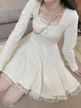 Korean Fashion Knitted Lace Dress