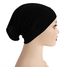 double-layer satin jersey turban sleep cap