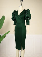 Elegant Dark Green Midi Dresses