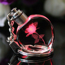 Rose Flower LED Keychain