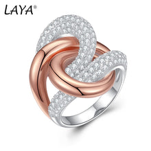 LAYA's 925 Sterling Silver Irregular Curve Cross Ring